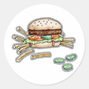 Rond BURGER et STICKER FRIS