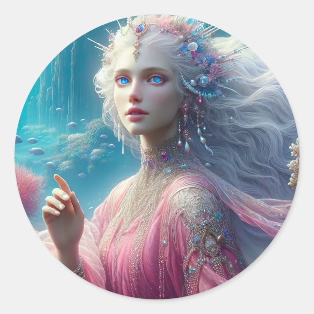 Rond Calypso - Sticker de collection de sirènes (Devant)