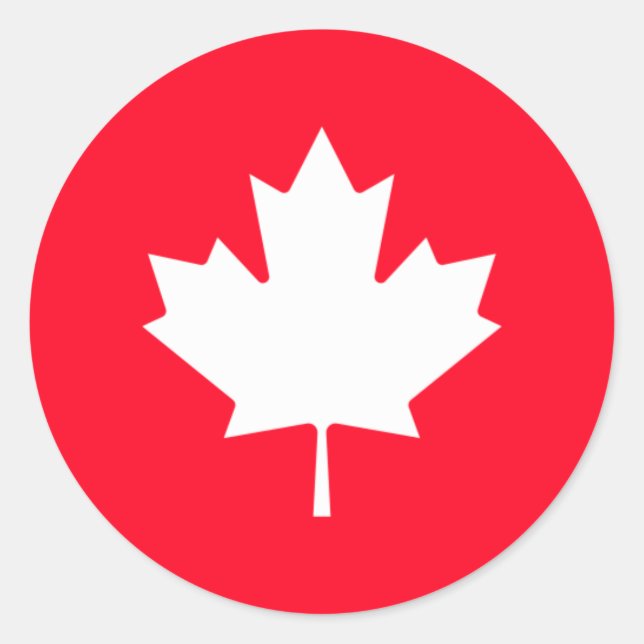 Rond Canadian maple leaf. CANADA. Classic Round Sticker (Devant)