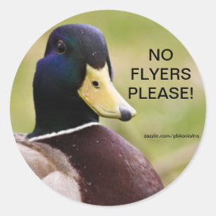 Rond Canard No Flyers S'Il Vous Plaît Sticker