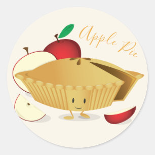 Rond Caractère à tarte Apple   Sticker