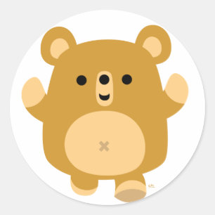 Rond Carton affectueux Bear sticker