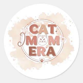 Rond Cat Mom Era Trendy Sticker