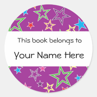 Rond Ce Livre Appartient À Sticker Personnalisé