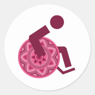 ROND CHAISE ROULANTE STICKER DIFFÉRENTS PERSONNES À CAP