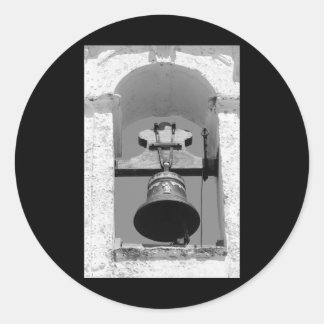 Rond Chapelle Bell Faro Sticker Vertical noir et blanc