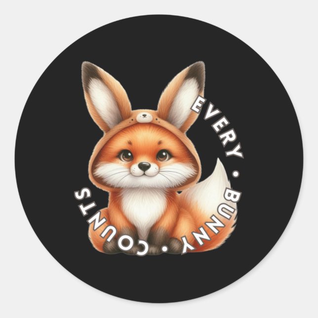 Rond Chaque compte de lapin - Sticker Fox (Devant)
