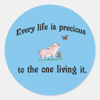 Rond Chaque vie est précieuse ! Sticker pour les droits