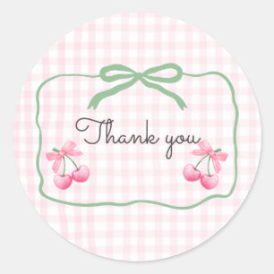 Rond Cherry sur le dessus Premier Anniversaire Sticker 