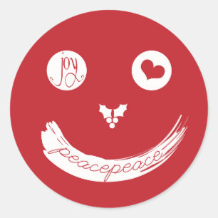 Rond Christmas Love Peace Joy Sticker