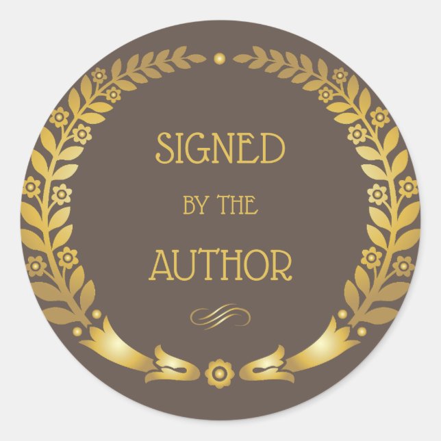 Rond Circulaire signée par l'Auther - Sticker à plaque  (Devant)