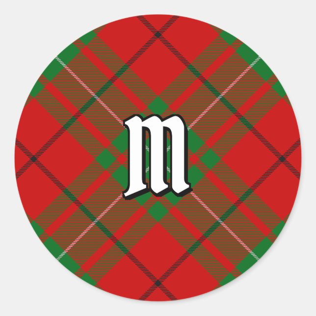Rond Clan MacAulay Tartan Classic Round Sticker (Devant)