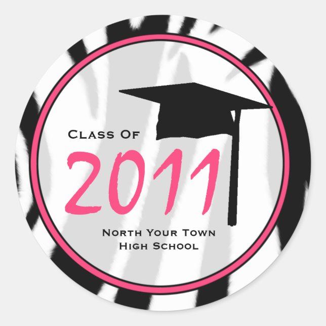 Rond Classe De Graduation De 2011 Sticker D'Impression  (Devant)