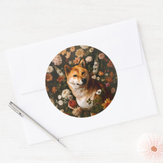 Rond Classic Shibu Inu - Sticker