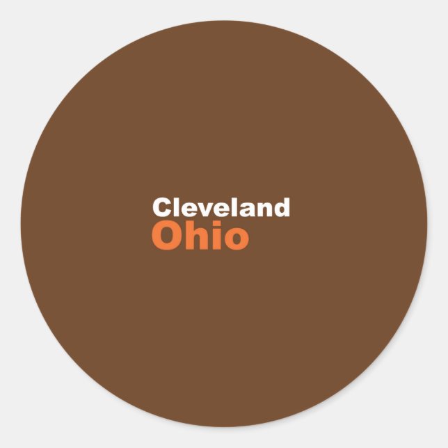 Rond Cleveland, Ohio Sticker (Devant)
