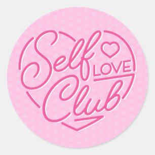 Rond Club Coeur Coeur Classic Round Sticker