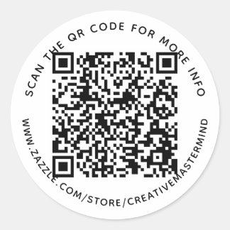 Rond Code QR personnalisé Texte personnalisé Sticker ro