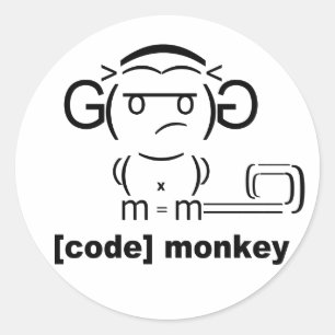 Rond [Code] Sticker pour singe