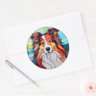 Rond Collie Chien Sticker Pack