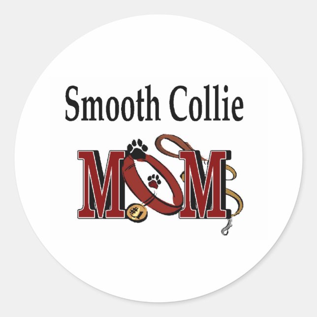Rond Collie Smooth Mom Sticker (Devant)
