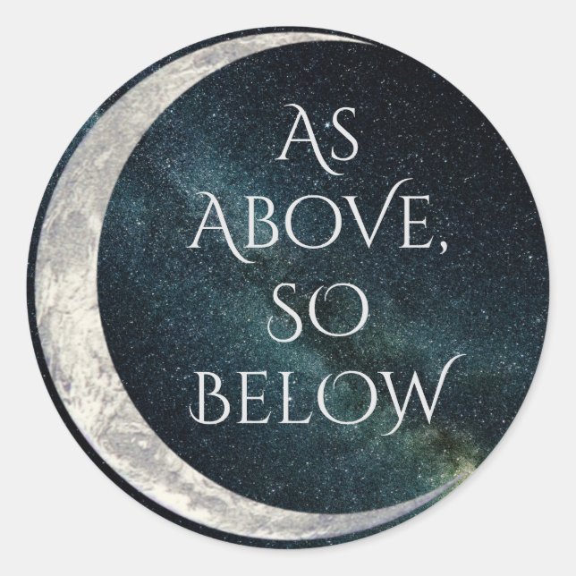 Rond Comme ci-dessus So Below sticker (Devant)