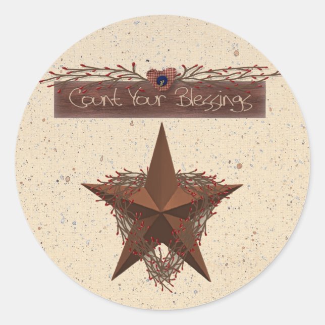 Rond Comptez votre sticker de bénédictions (Devant)