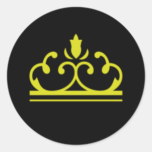 Rond Conte de fée en Sticker noir