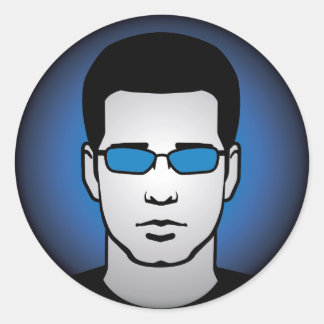 Rond Cool Chris Head Sticker