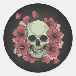 Rond Crâne floral Dia de los Muertos Sticker