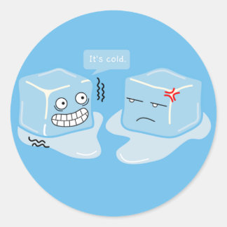 Rond Cube de glace congeler - Sticker