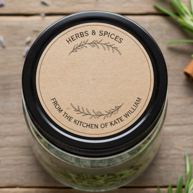Rond Custom Jar / Spice Blank Sticker Label  (Créateur téléchargé)