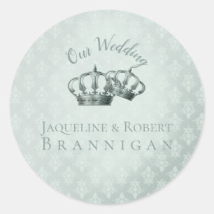 Rond Damas de soie - Sticker Mariage