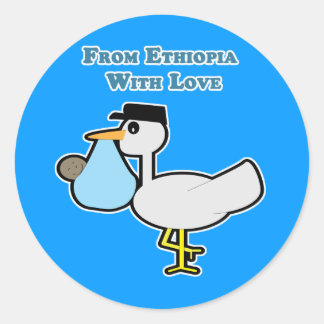 Rond De l'Ethiopie avec Sticker Amour/Enveloppe