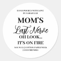 Dernier Nerve de maman drôle Sticker Maman Étiquet