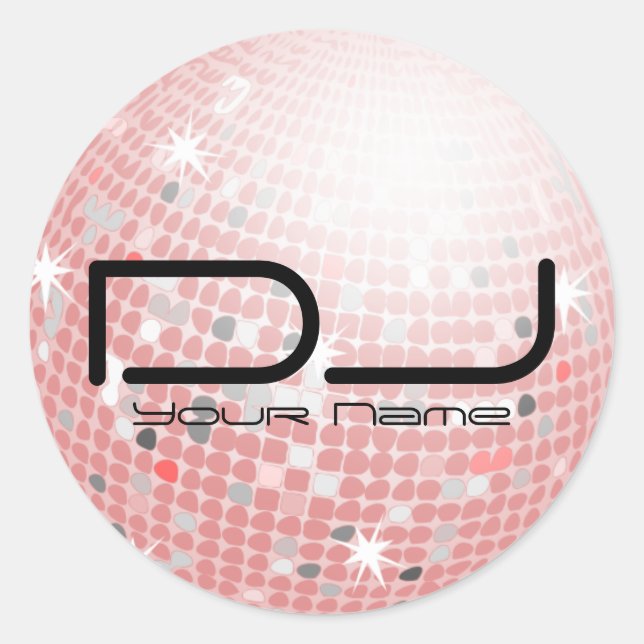 Rond Disco Ball DJ Sticker (Devant)