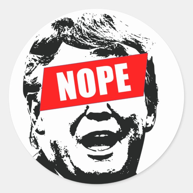 Rond Dites "Non" à Trump Sticker (Devant)