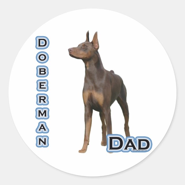 Rond Doberman de rouille Papa 4 - Sticker (Devant)