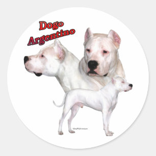 Rond Dogo Argentino Trio 2 - Sticker