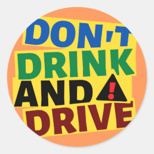 Rond Don't Drink and Drive Car Sticker