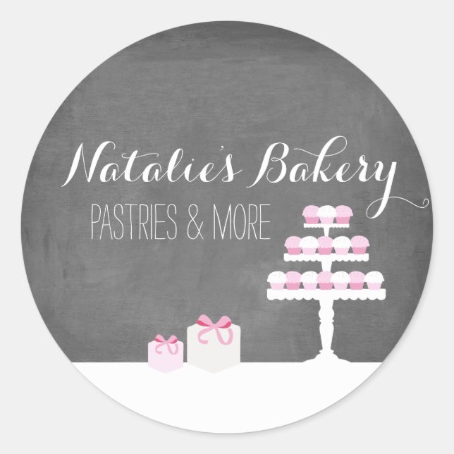 Rond Douceur Traitements Chalkboard Boulangerie Sticker (Devant)