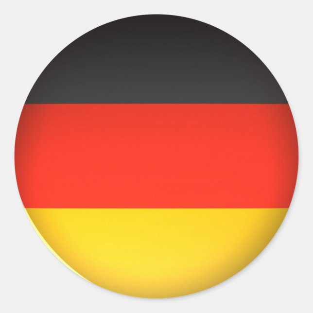 Rond Drapeau de l'Allemagne - Sticker (Devant)