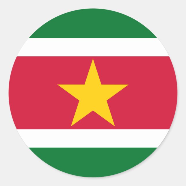 Rond Drapeau de Suriname Sticker (Devant)