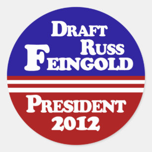 Rond Ébauche Russ Feingold Sticker pour ordinateur port