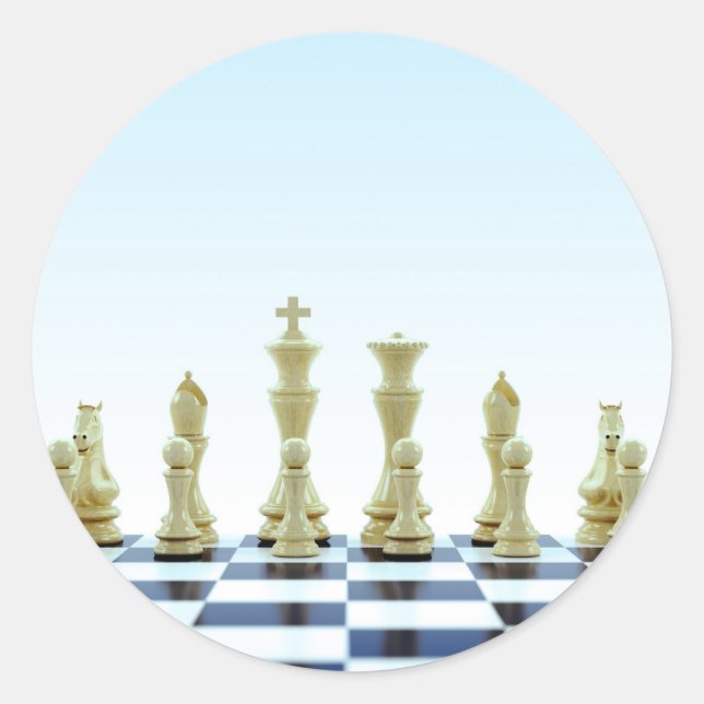 Rond Échecs - Sticker (Devant)