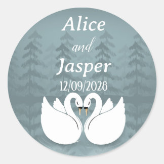 Rond Editable Romantic and elegant wedding Sticker