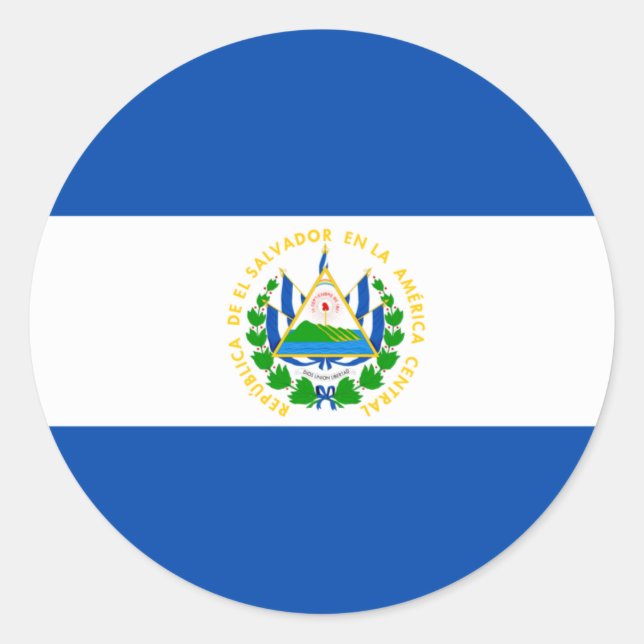 Rond El Salvador flag Sticker (Devant)