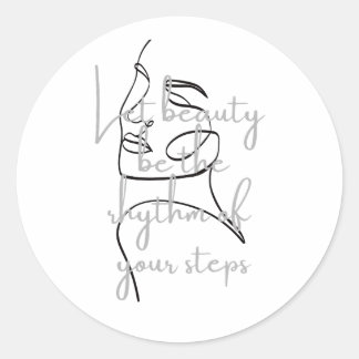 Rond Elegant Inspirational Quote Sticker