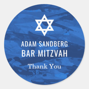 Rond Élégant pinceau et étoile de David Sticker