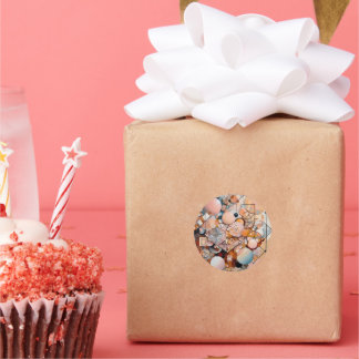 Rond Élégant Sticker de rêve géométrique