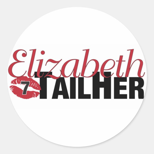 Rond Elizabeth TailHer - Sticker (Devant)